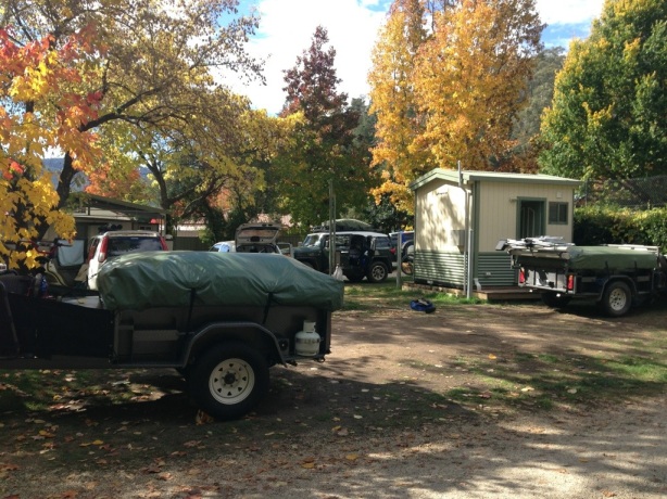 The En-suite Camping site at Bright Pine Valley Caravan Park